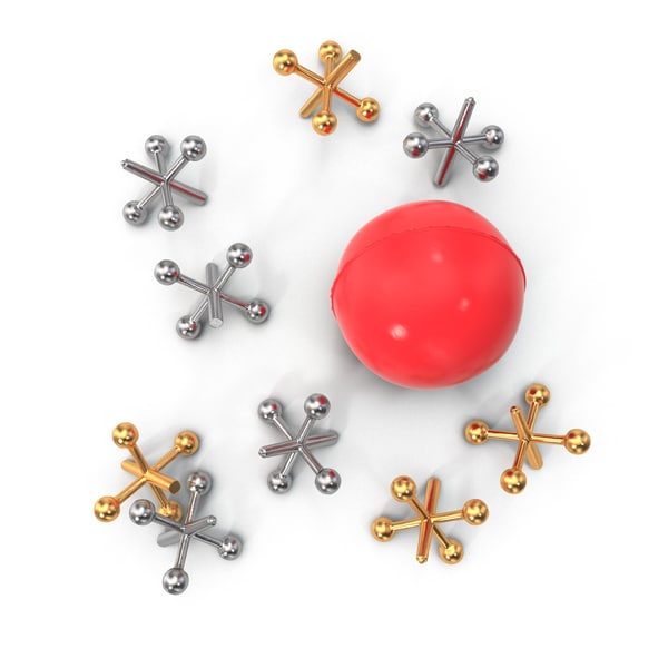 ball jacks set 3d model