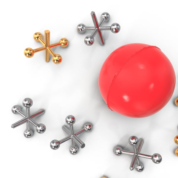 ball jacks set 3d model