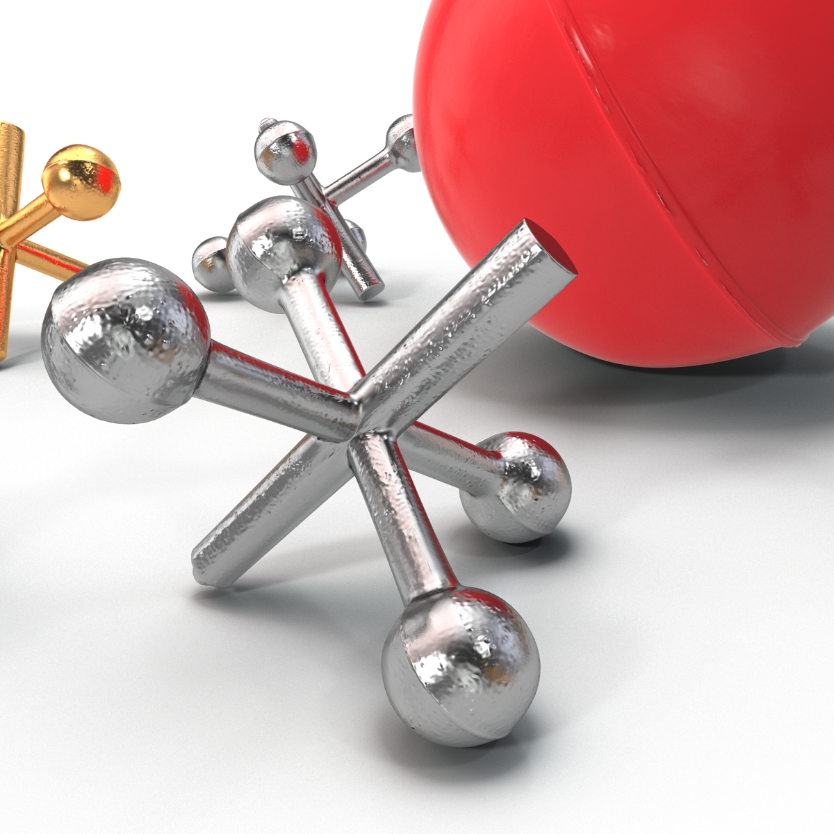 ball jacks set 3d model