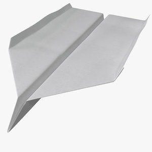 paper airplane 2 3d model