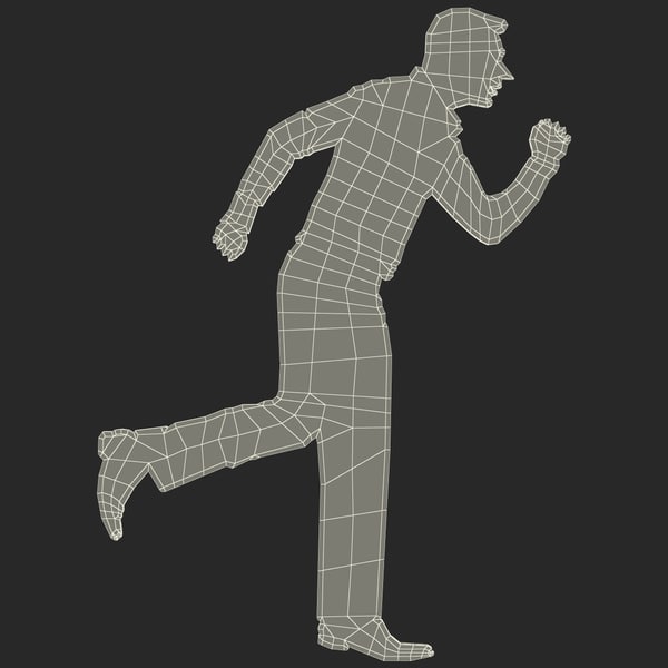 running man silhouette 3d max