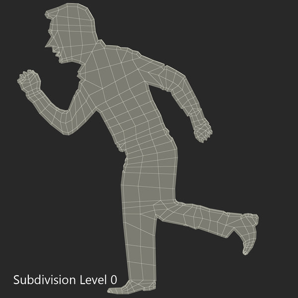running man silhouette 3d max