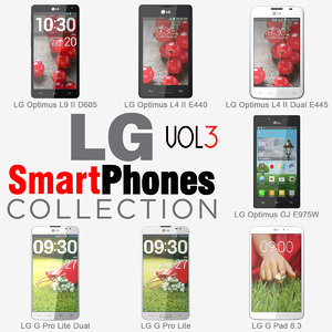 lg smartphones v3 phones 3d model