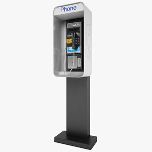 3d pay phone model