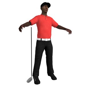 golf golfer 3d model