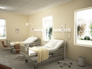 3d hospital room model