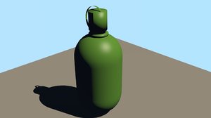 3d military water canteen model