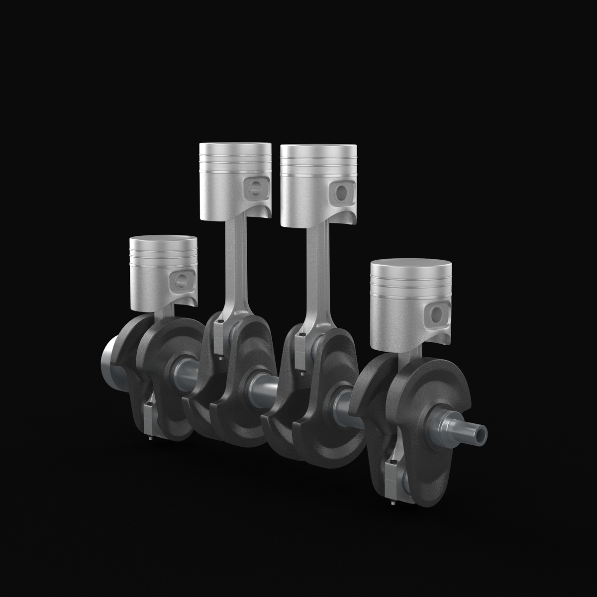 3d model crankshaft animation
