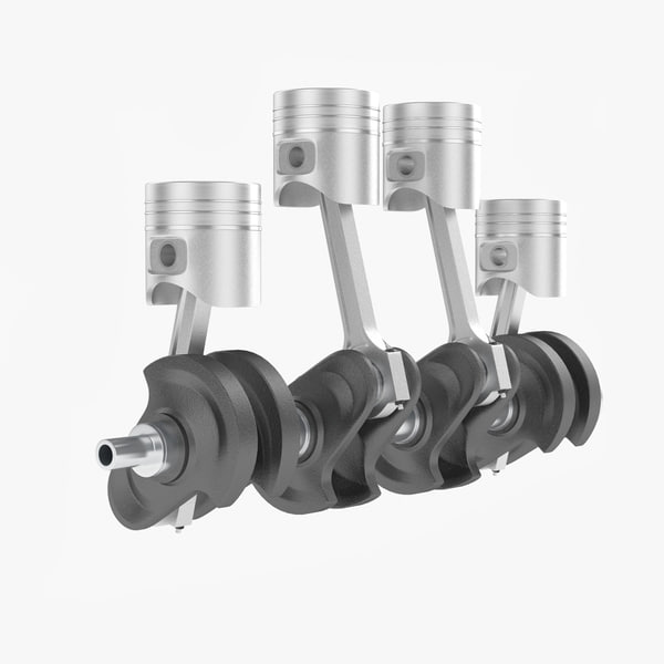 3d model crankshaft animation