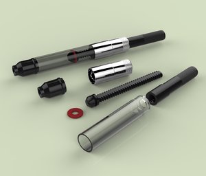 parker fountain pen twist 3d model