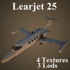 3ds max learjet 25