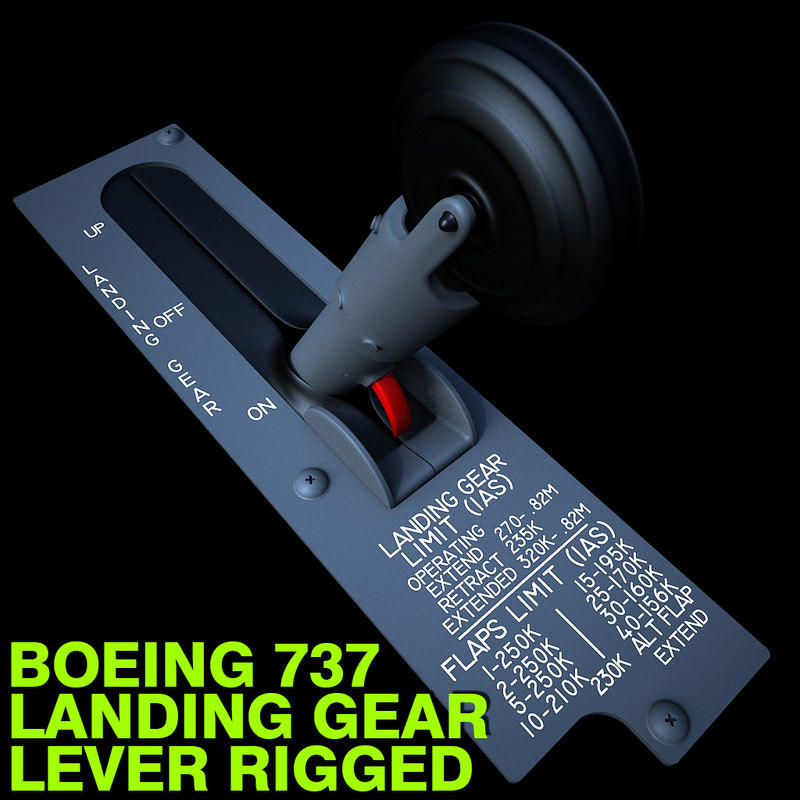 3d model boeing 737 landing gear