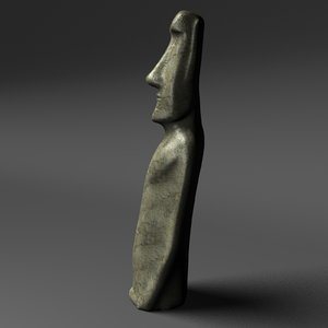 historically moai sculpture 3d model