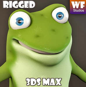 3d cartoon character frog model