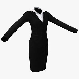 3dsmax female business clothes