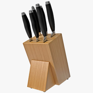 3d model knife block