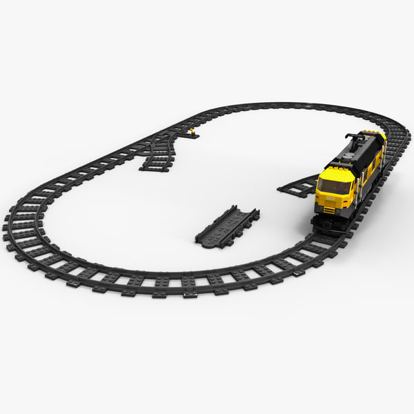 yellow lego train set