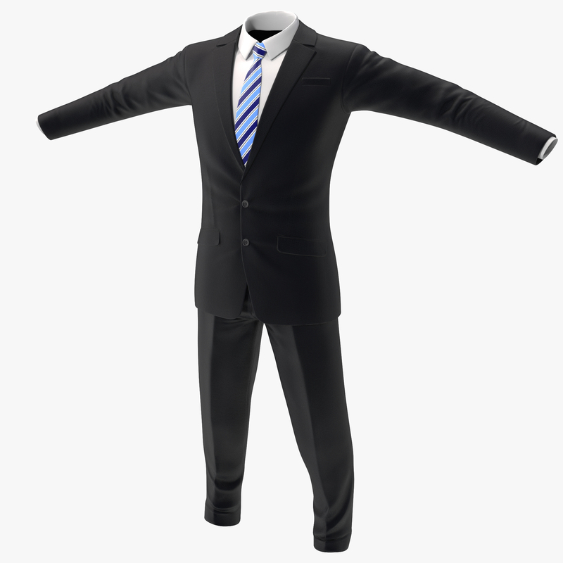 3d men suit 6 version model