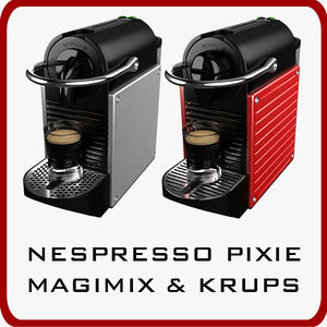 nespresso pixie magimix krups 3d model