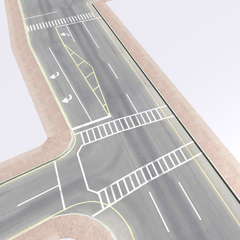 3d city crossroad highways