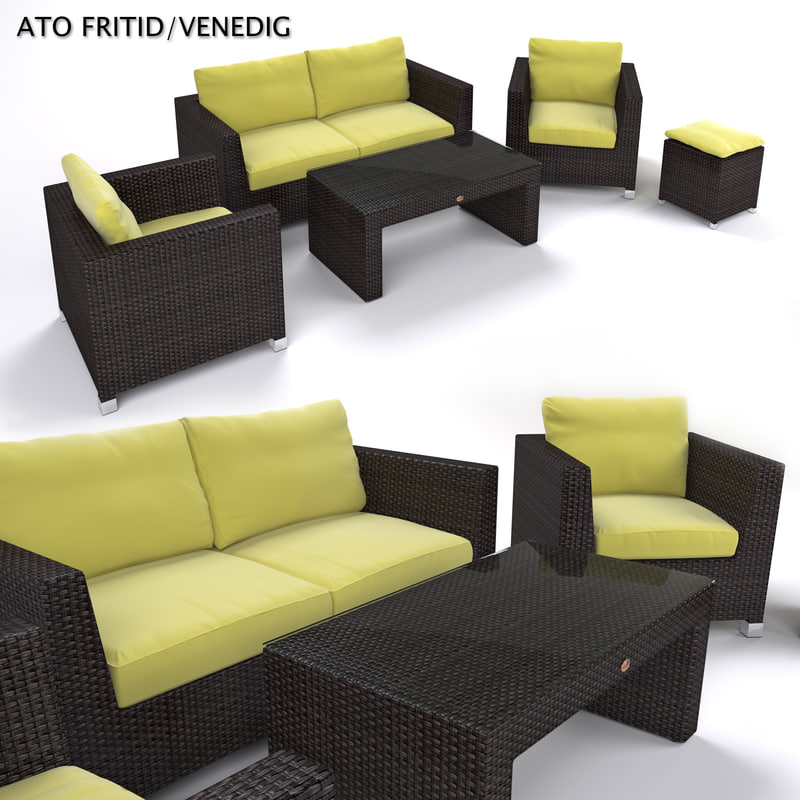 Furniture Rattan Sofa Armchair 3d Max