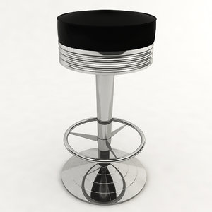 3d diner stool model