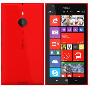 nokia lumia 1520 red 3d model