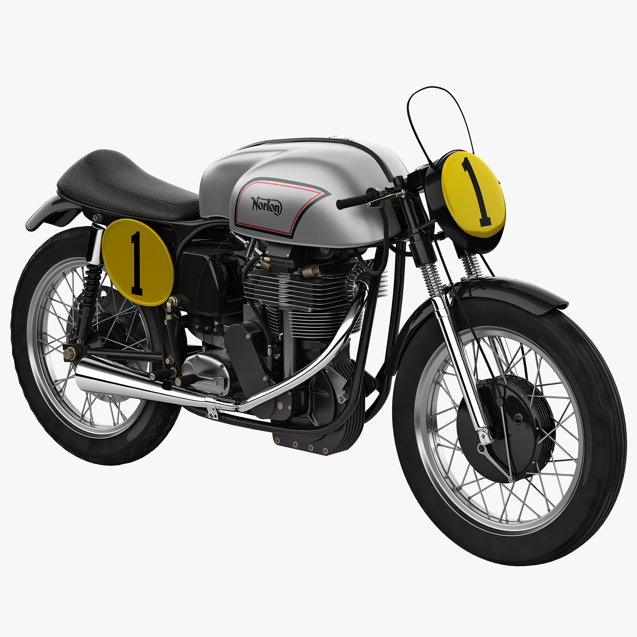 3d model road racing motorcycle norton