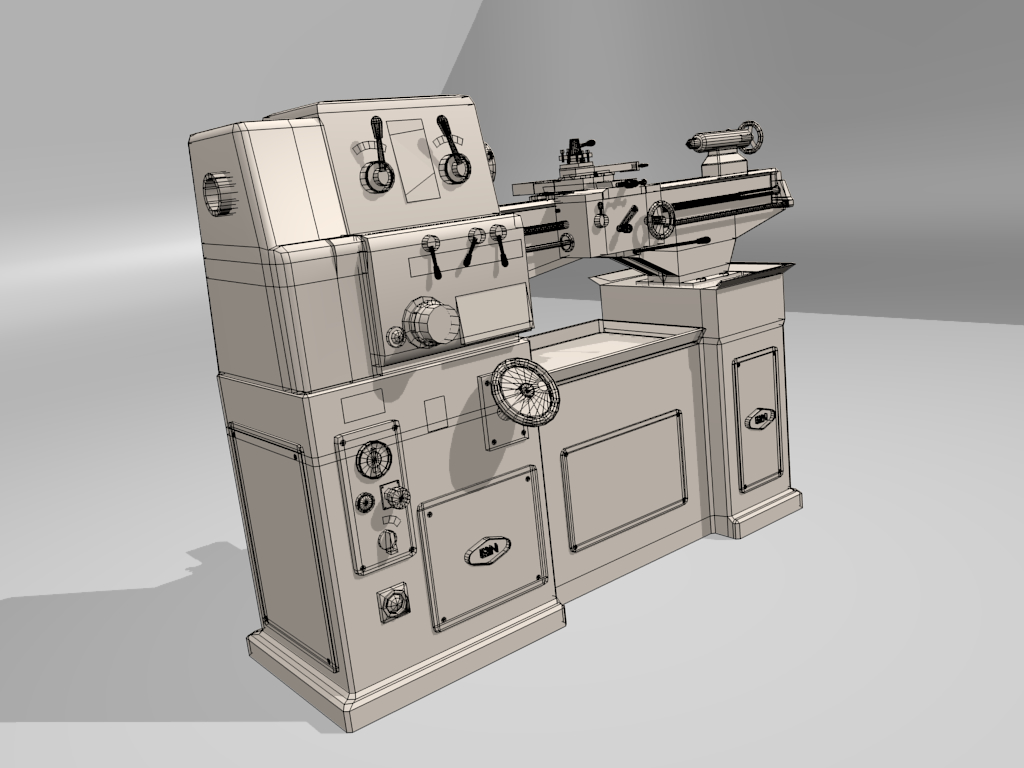 blender lathe machine