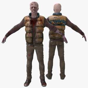 zombie rigged 3d model