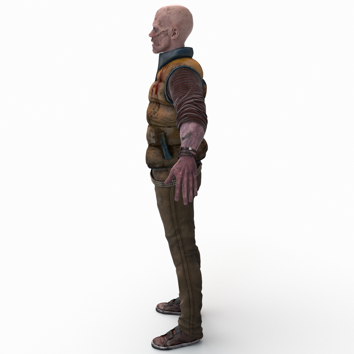 zombie rigged 3d model