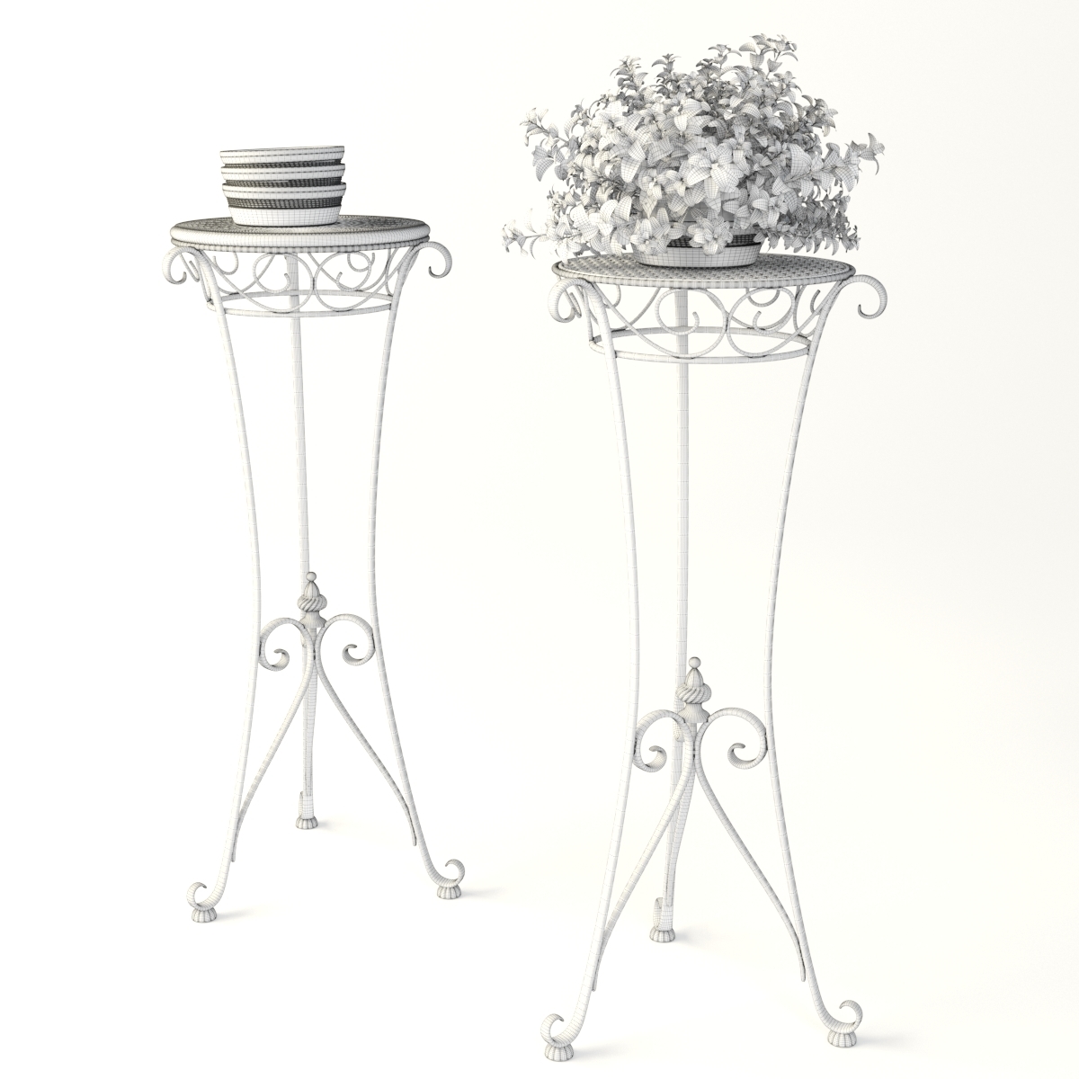 3d stand flowers model