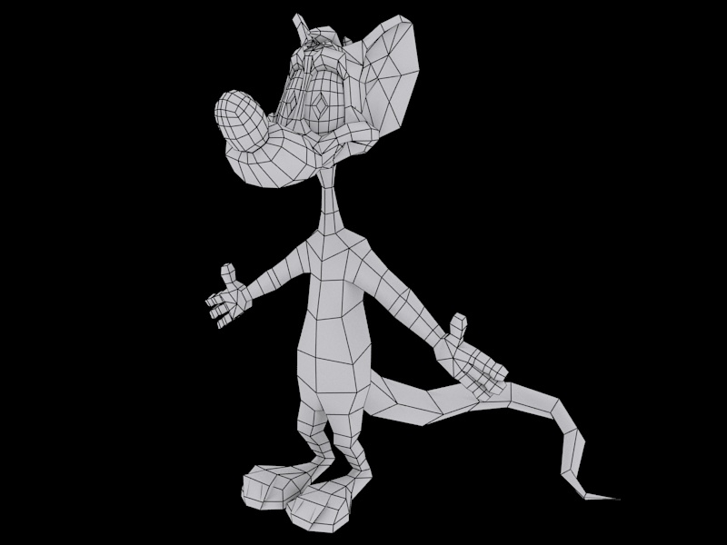 3d model of rat cartoon toon