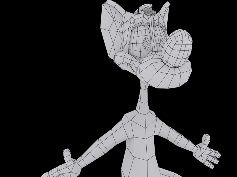3d model of rat cartoon toon