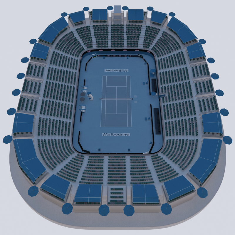 3d australian open tennis arena