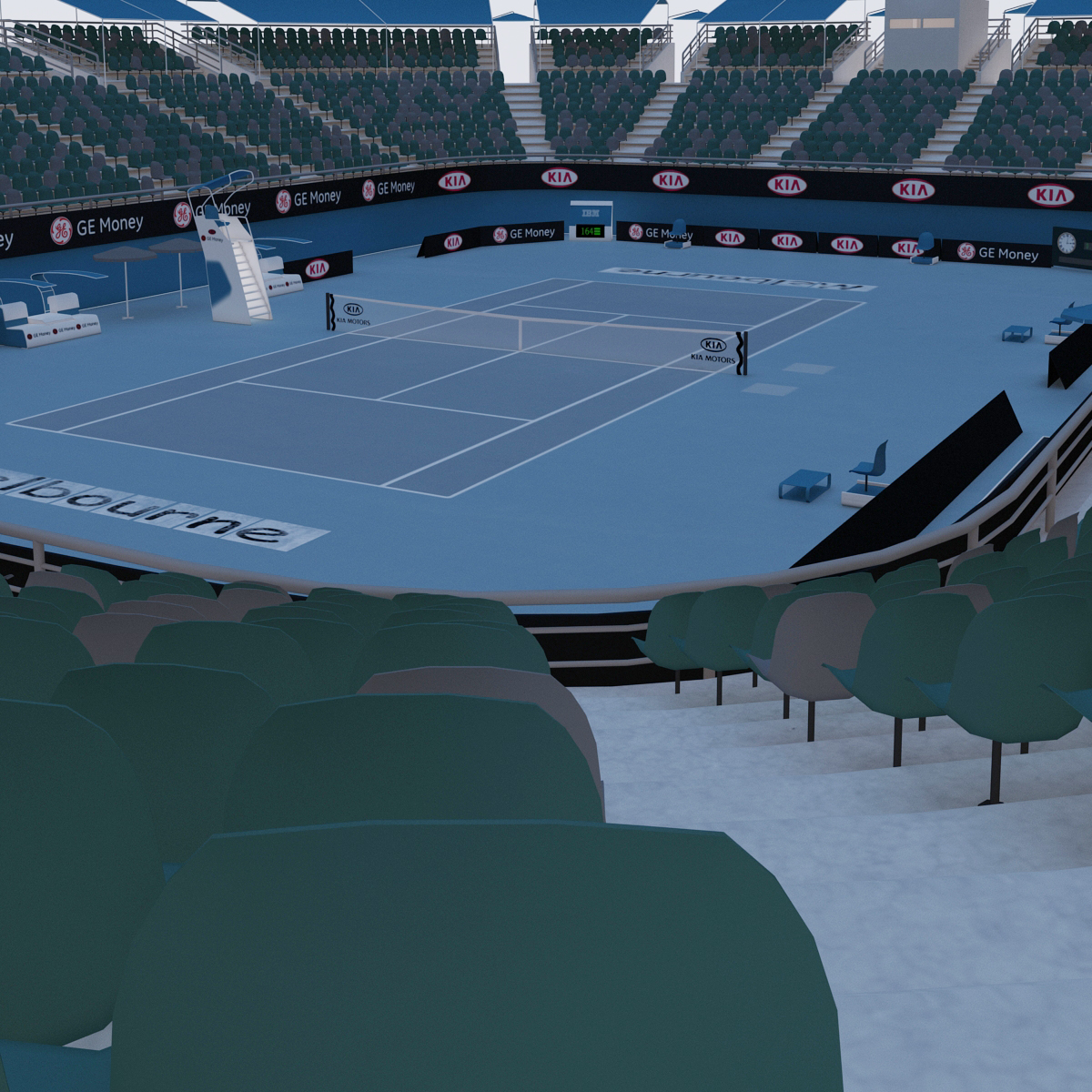 3d australian open tennis arena