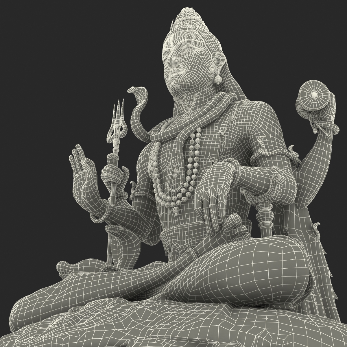 lord shiva statue murudeshwara 3d max