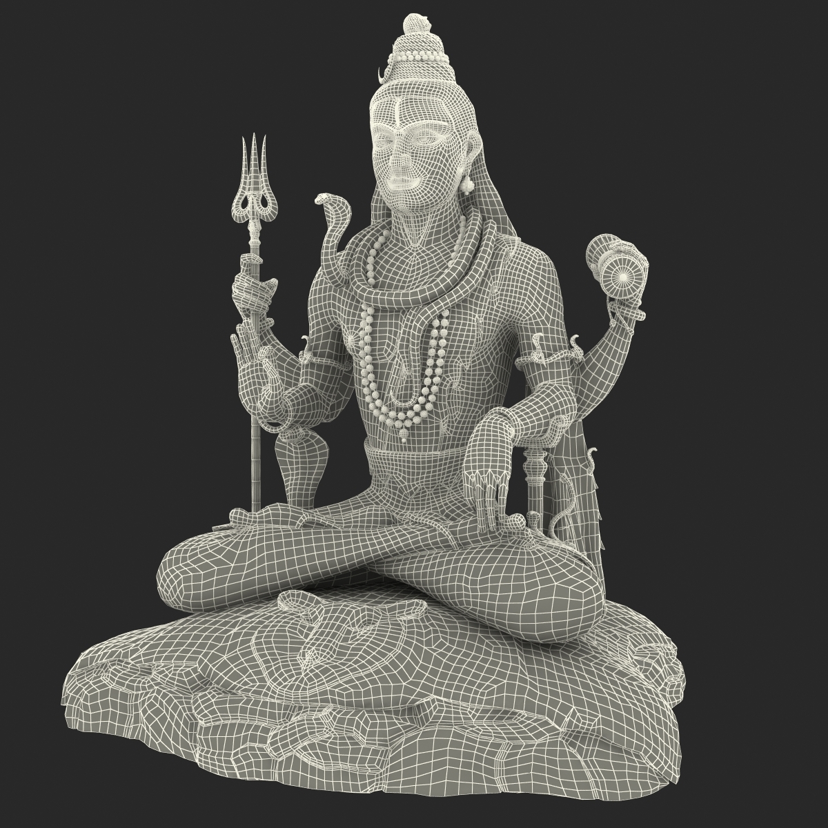 lord shiva statue murudeshwara 3d max