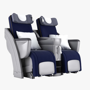 3d model of business class seat