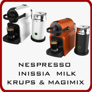 3d model of nespresso inissia milk magimix