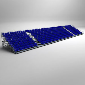 3d stadium seating tribune model