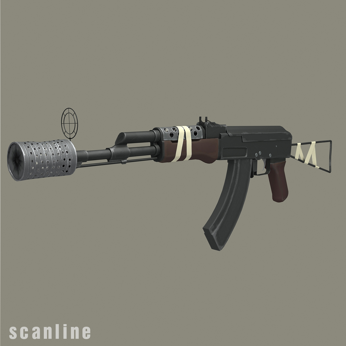 ready cartoon ak47 3d model