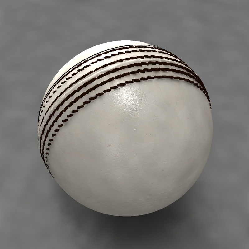 3ds max white cricket ball