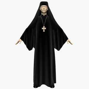 3d model dress priest