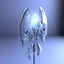 3d model of magical ice axe