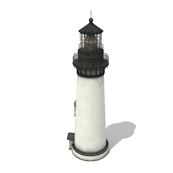 low-poly light tower 3d model