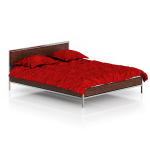 wooden bed sheet red max