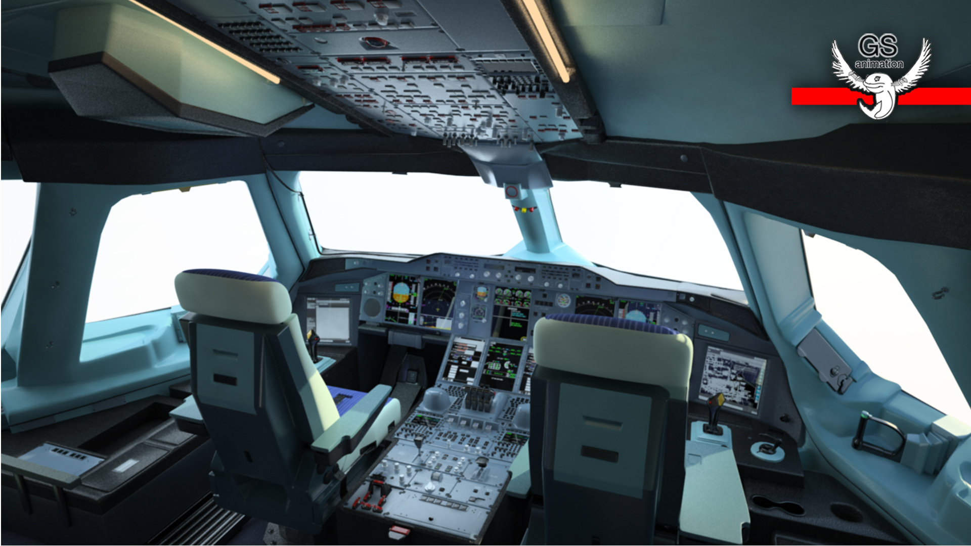 Hohe Detailgenauigkeit Im Airbus A380 Cockpit