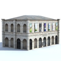building exterior modeled 3d max