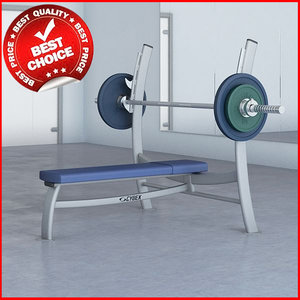 weights olympic bench press 3d max